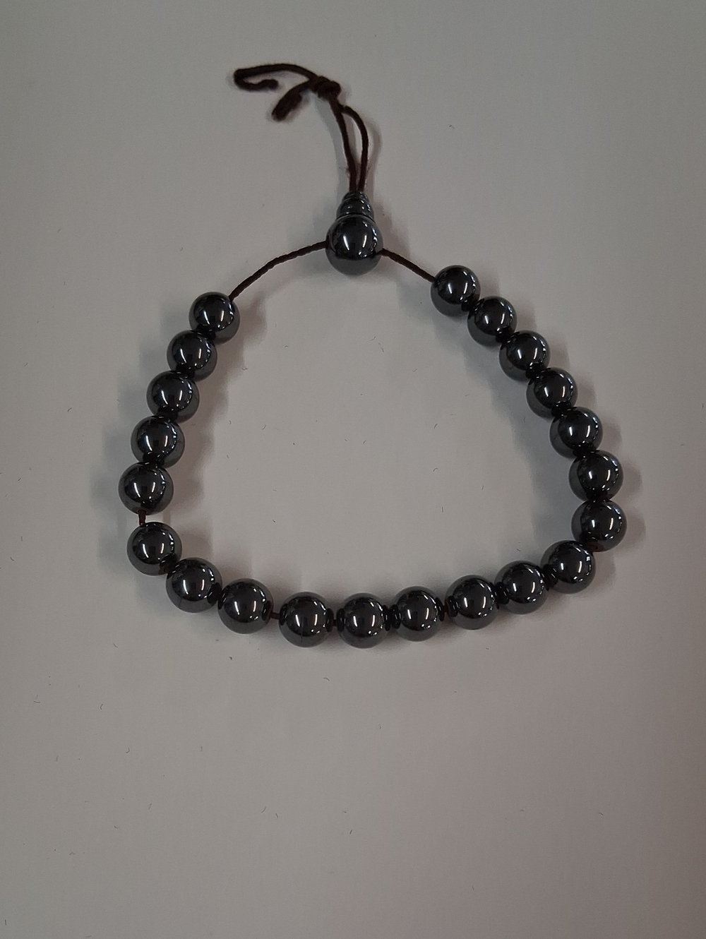 Men's Hematite Bead Bracelet - Gray